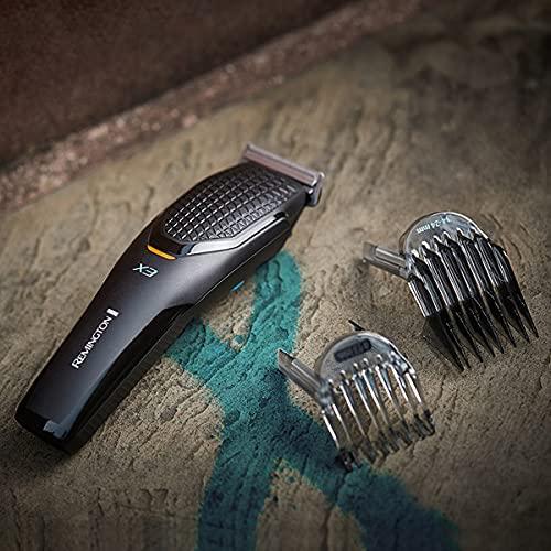 Remington Power-X Series X3 Hair Clipper, HC3000AU, Cordless Rechargeable Hair Trimmer, 24 Length Settings (0.5-24mm), 2 Comb Attachments, Premium Self-Sharpening Blades - Black
