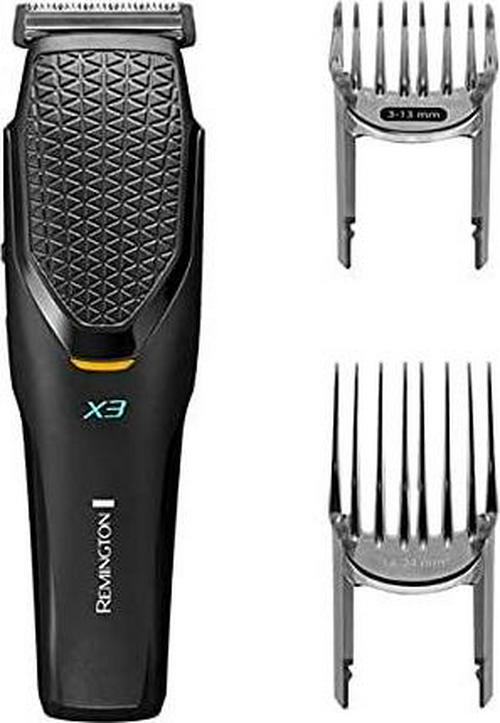Remington Power-X Series X3 Hair Clipper, HC3000AU, Cordless Rechargeable Hair Trimmer, 24 Length Settings (0.5-24mm), 2 Comb Attachments, Premium Self-Sharpening Blades - Black