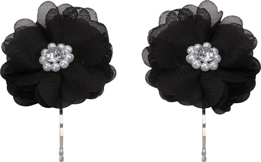 Remington Products Hair Accessory, Black Flower and Pearls Bobby