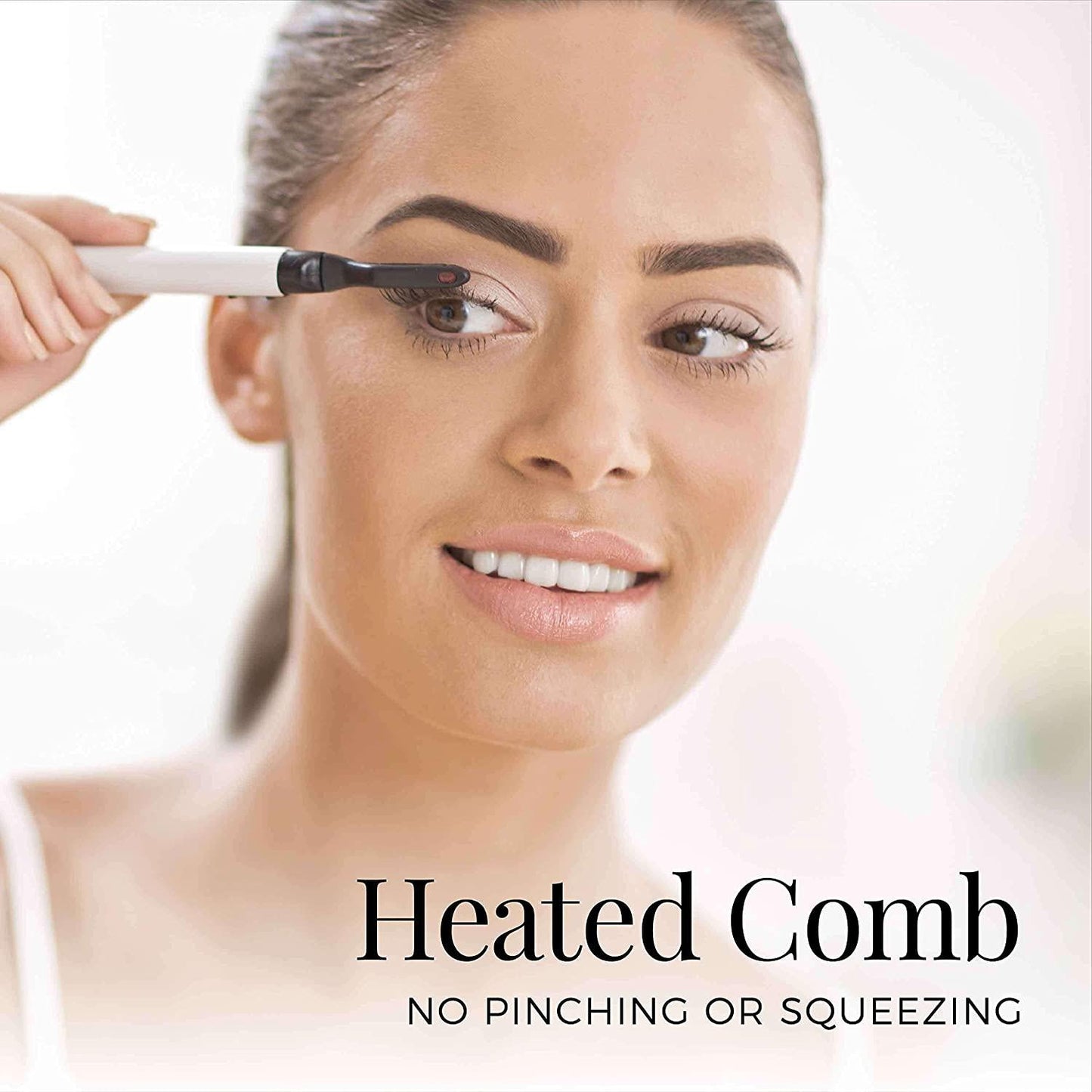 Remington Reveal Lash and Brow Kit, Heated Eyelash Curler and Precision Tweezers with LED light (EC300B)