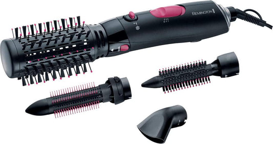 Remington Volume and Curl Air Styler, Ionic Hair Dryer Brush for Curling and Smoothing - AS7051, Black/Pink