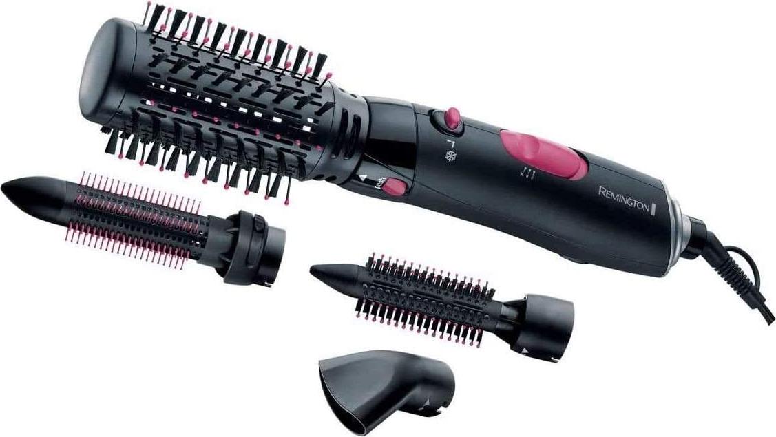 Remington Volume and Curl Air Styler, Ionic Hair Dryer Brush for Curling and Smoothing - AS7051, Black/Pink
