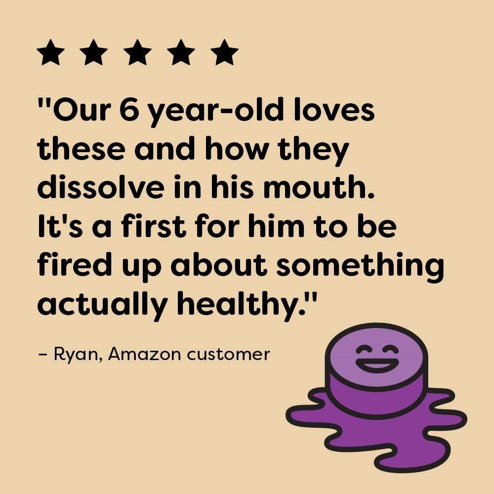 Renzo's Picky Eater Multi, Vegan Dissolvable Vitamins for Kids, Zero Sugar, Cherry Cherry Mo' Cherry Flavour, 60 Melty Tabs