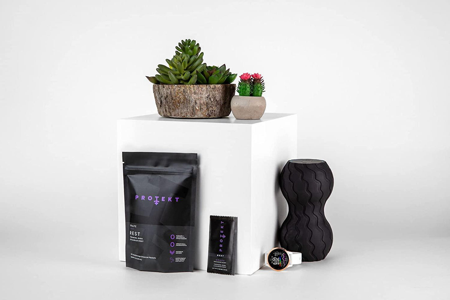 Rest Liquid Supplement Packets with Valerian Root, GABA and Theanine for Enhanced Sleep Support | Protekt (Grape, Pack of 10)