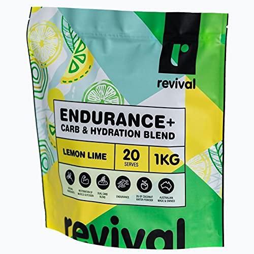 Revival Endurance+ Carbohydrate and Electrolyte Blend, Lemon Lime, 1 kilograms