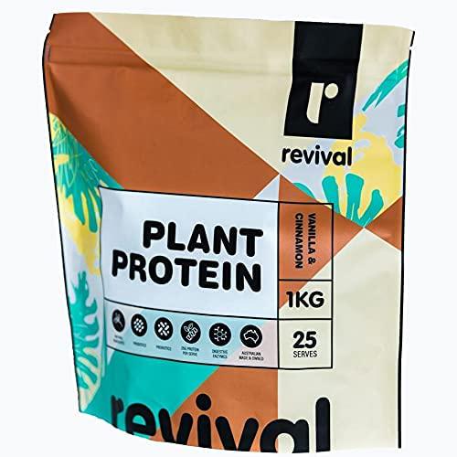 Revival Pre and Pro Biotics Plant Protein - Vanilla and Cinnamon, Vanilla and Cinnamon, 1 kilograms