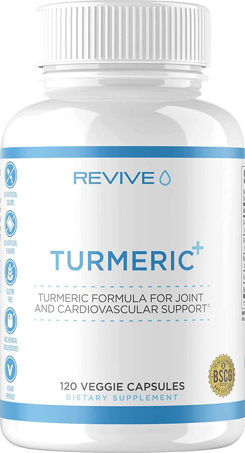 Revive MD | Turmeric + | Joint Support | Reduce Chronic Inflammation | Digestive Support | Cardiovascular Support | 120 Capsules