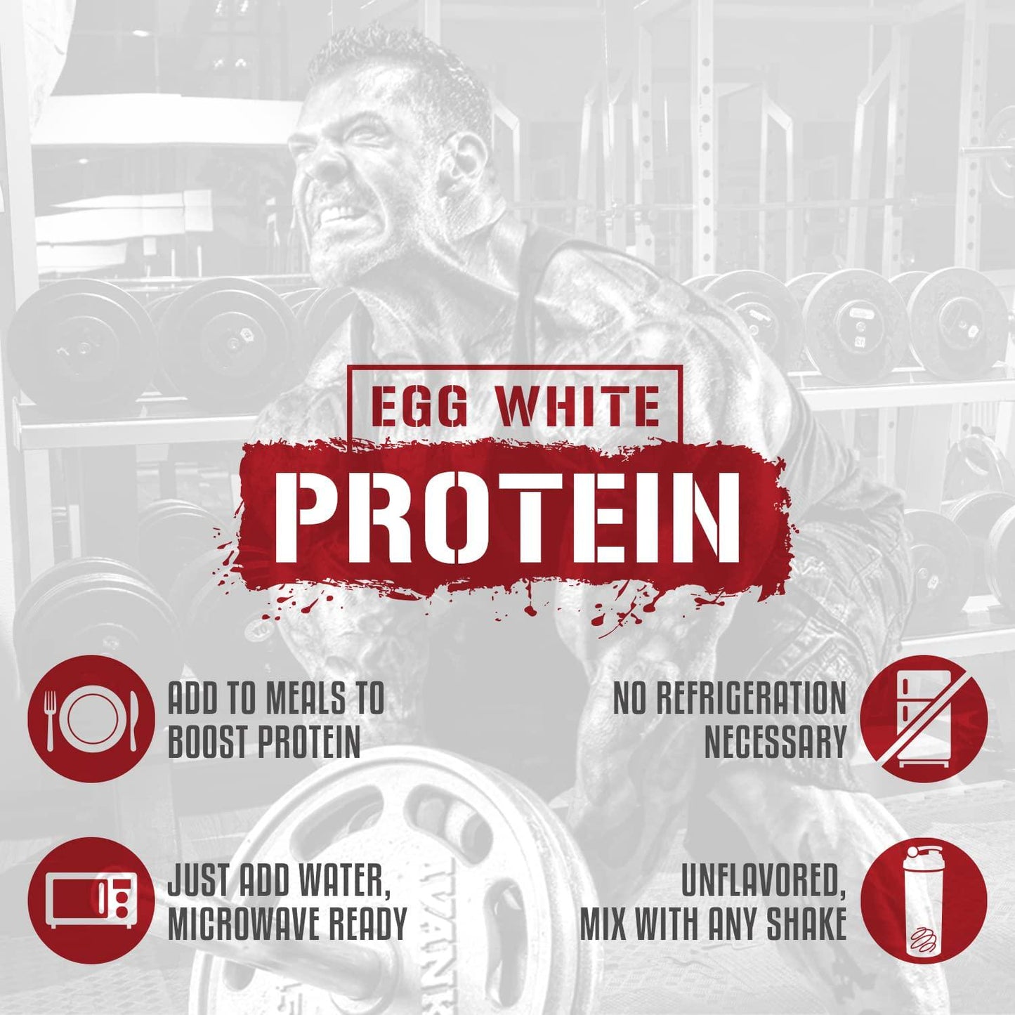 Rich Piana 5% Nutrition Egg White Crystals | Easily to Mix with Protein Shakes and Foods | Stores Easily | 20 Grams of Protein | Zero Fat or Sugars | 15 Srvgs (Unflavored)