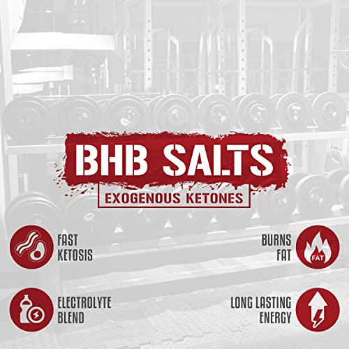 Rich Piana 5% Nutrition Keto aSALT Legendary BHB Salts, Exogenous Ketones Supplement Drink Powder, Stay in Ketosis, Improve Energy and Focus, Burn Stored Fat, 8.9 oz, 16 Servings (Cherry Limeade)