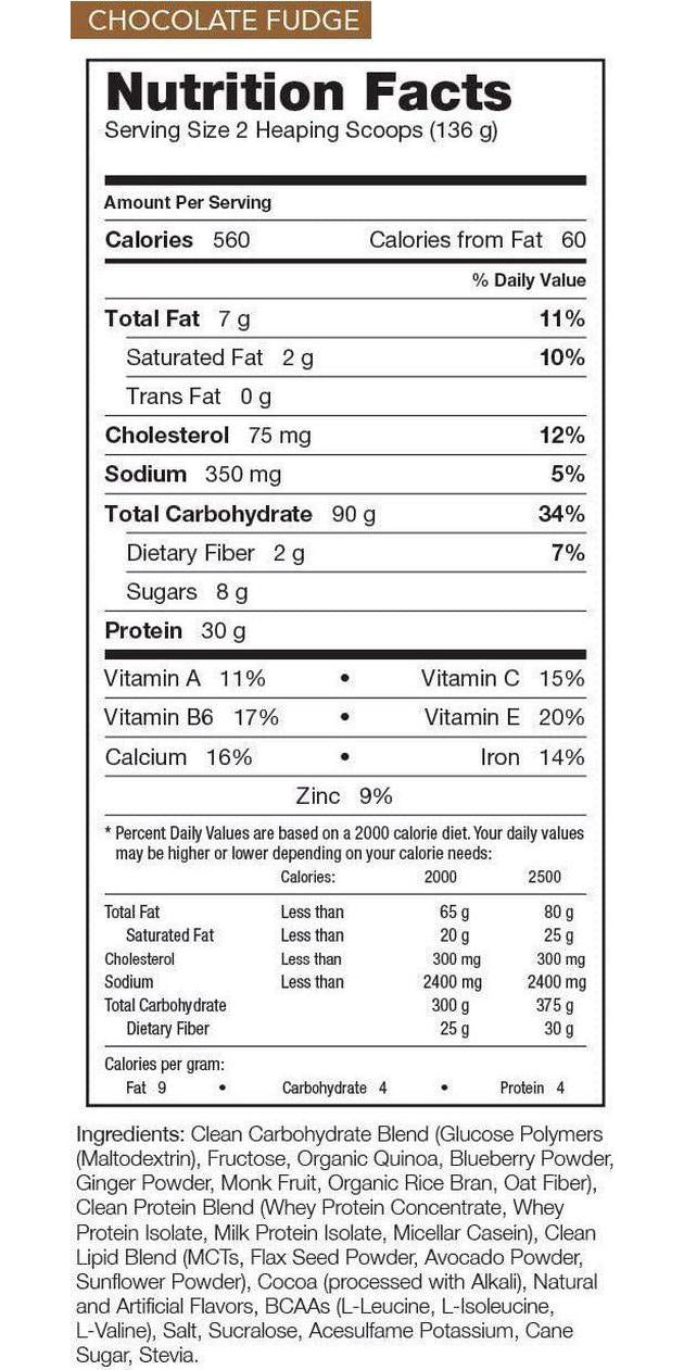 Rivalus Clean Gainer Protein Powder 5 lb, Rich Chocolate, Rich Chocolate, 2268 grams