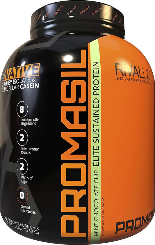 Rivalus Promasil Protein Powder Blend, Mint Chocolate Chip, 5 Pound