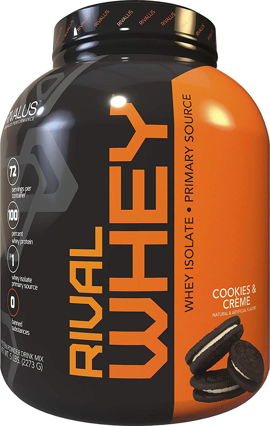 Rivalus Rival Whey Protein Powder Blend 5 lb, Cookies and Creme,, Cookies and Creme 2273 grams