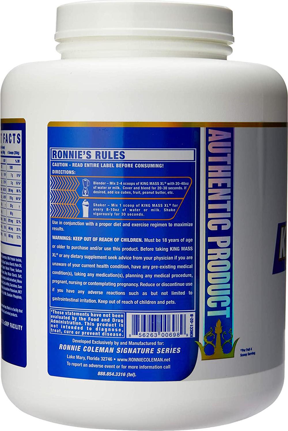Ronnie Coleman Signature Series King Mass XL Super Anabolic Growth Accelerator - Mint Chocolate Chip 2.75kg