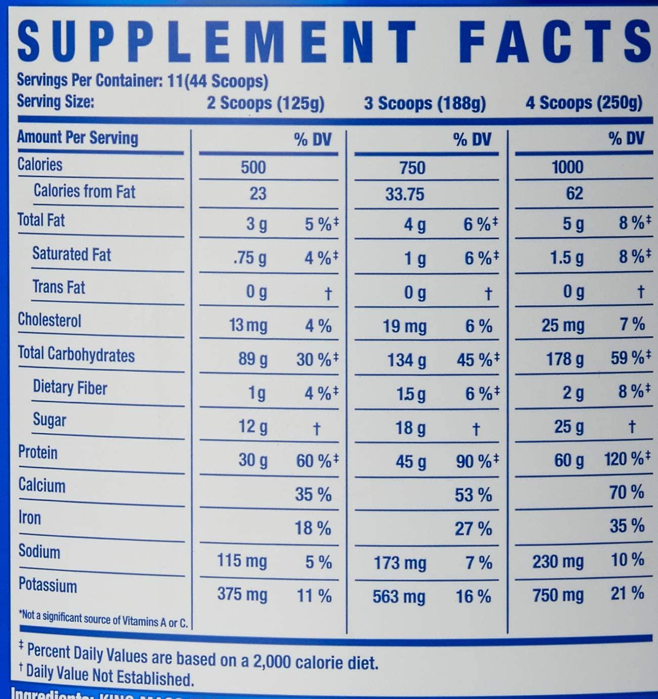 Ronnie Coleman Signature Series King Mass XL Super Anabolic Growth Accelerator - Mint Chocolate Chip 2.75kg