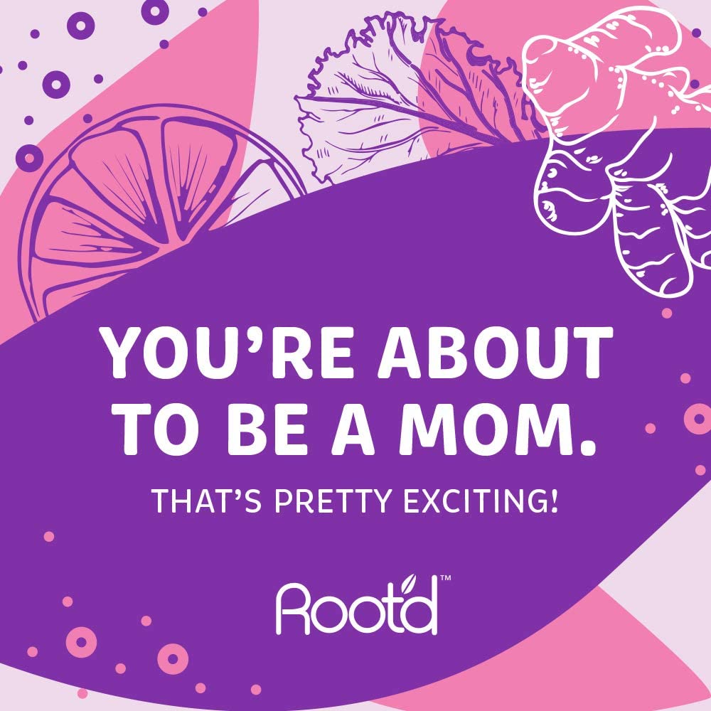 Rootd - Powder Prenatal Vitamin - Pregnancy Multivitamin with 25 Vitamins and Minerals A, C, D, E, B12, B6, K, Iron, Folate, Probiotics, Organic Super Greens | Lemon Ginger | 24 Effervescent Stick Packs