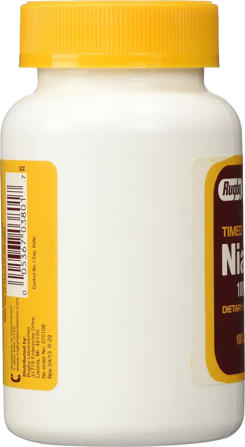 Rugby Niacin Timed Release 1000mg Tablets - 3 Pack (3)