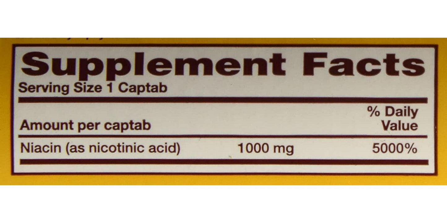 Rugby Niacin Timed Release 1000mg Tablets - 3 Pack (3)