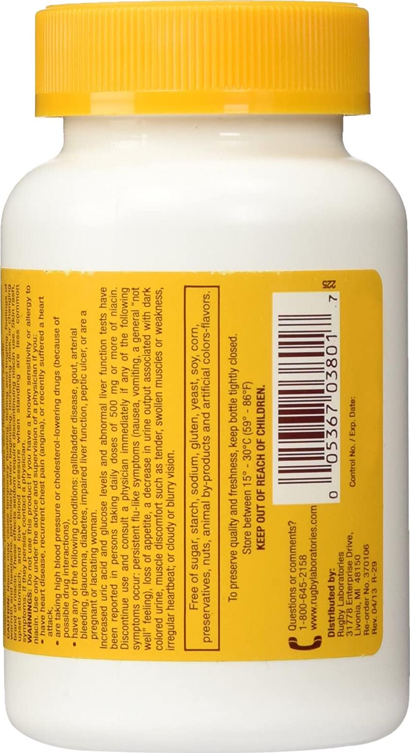Rugby Niacin Timed Release 1000mg Tablets - 3 Pack (3)