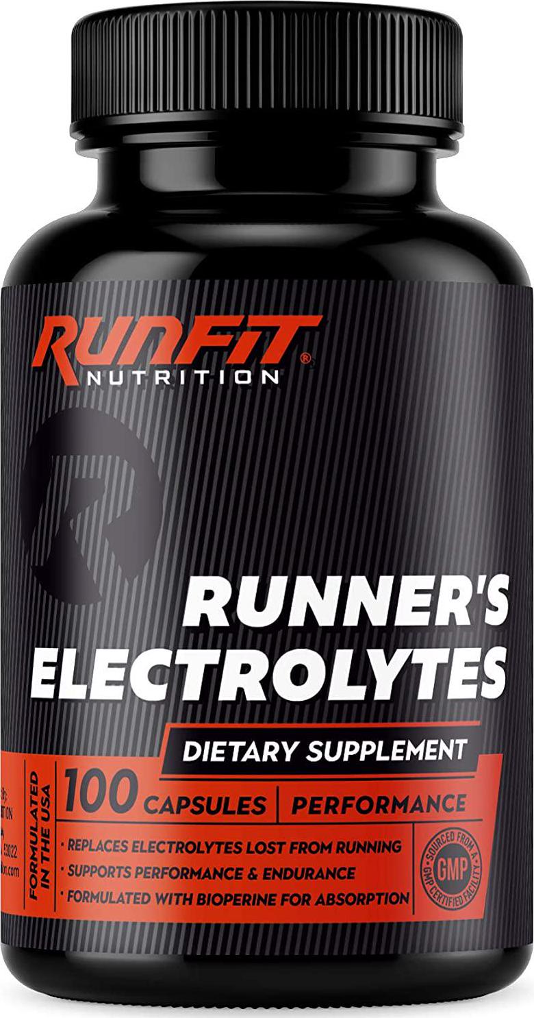 Runner's Electrolytes - Stop Cramps Now - Boosts Endurance and Stops Muscle Fatigue - Salt Electrolyte Pills - Boosts Hydration - Replenishes Exact Electrolytes Lost While Running - 100 Capsules