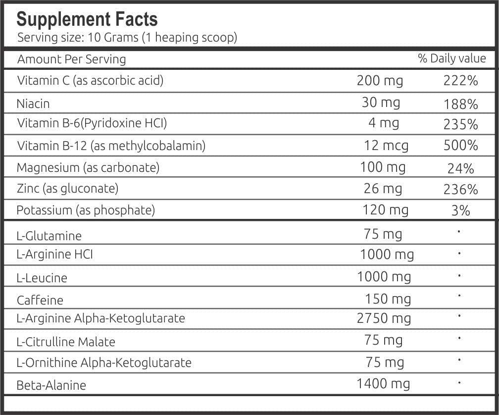 Runner's Performance Mix - Energy and Endurance Drink Mix - Running Pre Workout or During Run - B Vitamins, BCAAs, Caffeine and More! Made in The USA!
