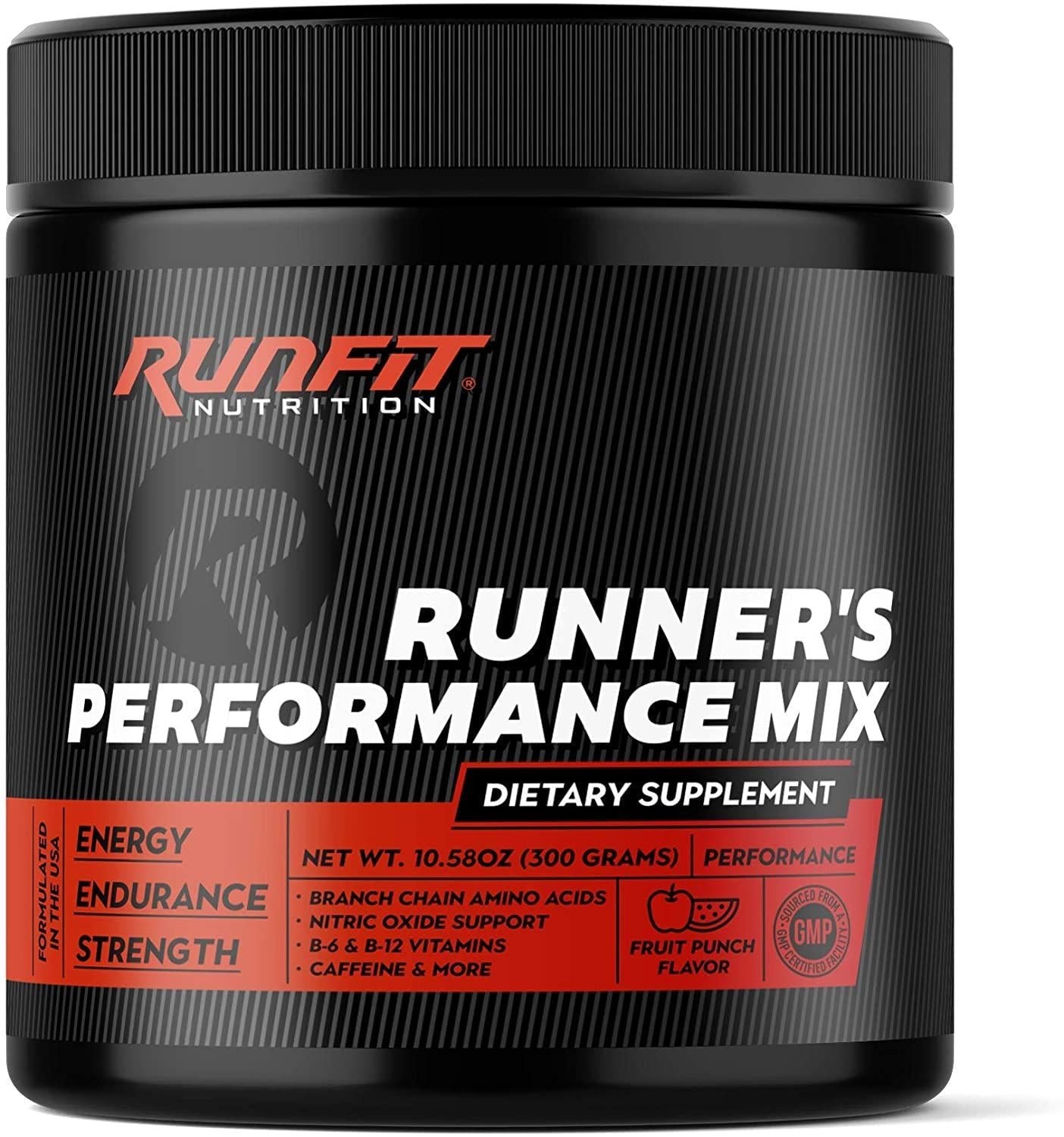 Runner's Performance Mix - Energy and Endurance Drink Mix - Running Pre Workout or During Run - B Vitamins, BCAAs, Caffeine and More! Made in The USA!