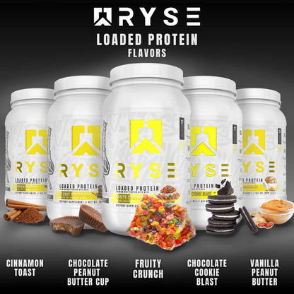 Ryse Loaded Protein Chocolate Cookie Blast | 24-25g Premium Whey Protein | MCT Healthy Fats | 27 Serving | Organic Prebiotic Fiber | Low Carbs and Low Sugar | Easy Mixing and Amazing Taste