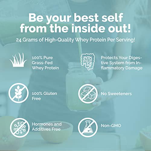 SANE Clean Whey Protein Powder Grass Fed Whey Protein Isolate Plain Unflavored 100% Pure Hormone-Free Non-GMO
