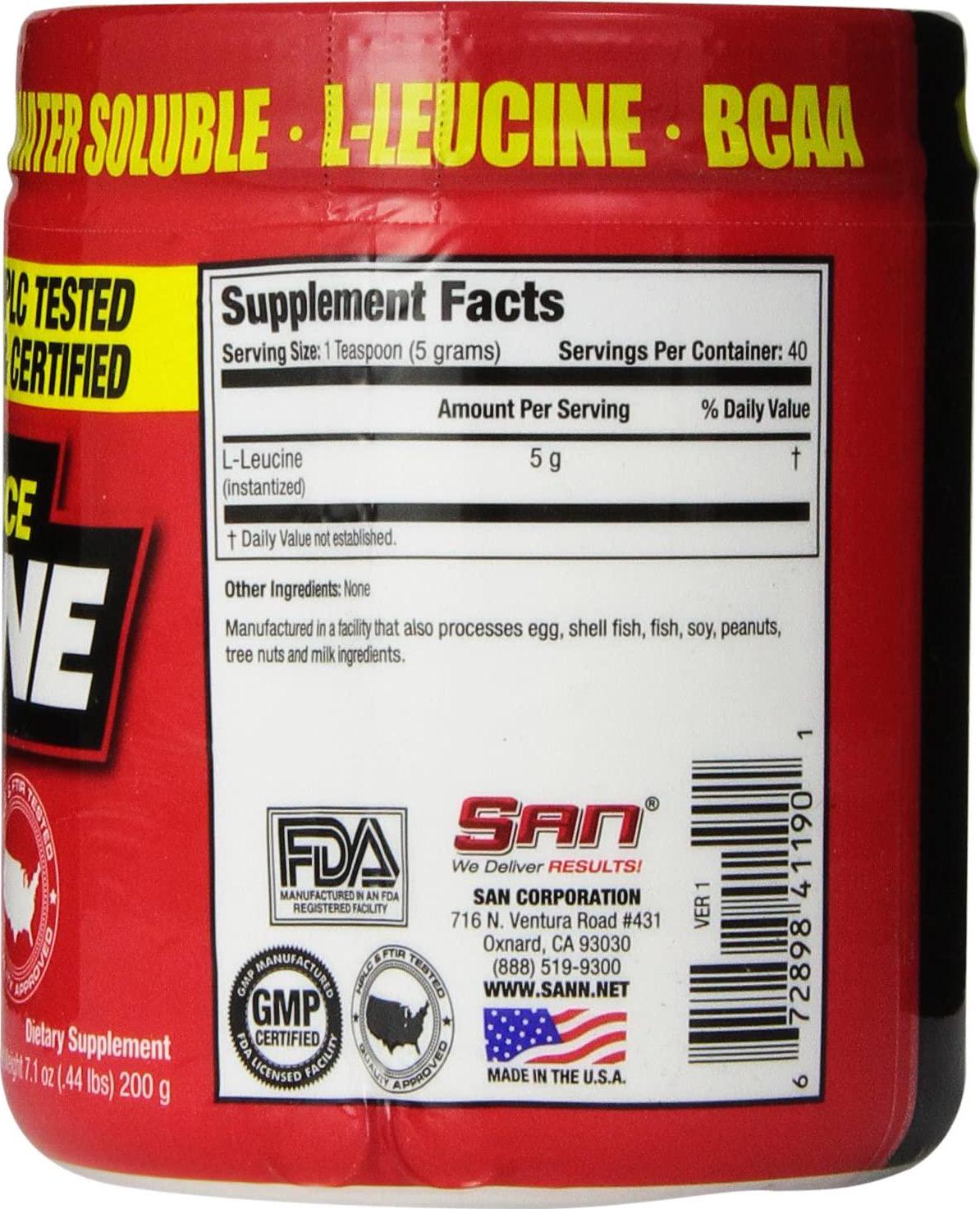 SAN Nutrition Performance Leucine L-Leucine, 200g