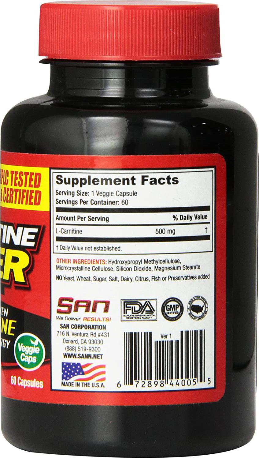 SAN Nutrition SAN L-Carnitine Power - 60 Capsules, 60 count