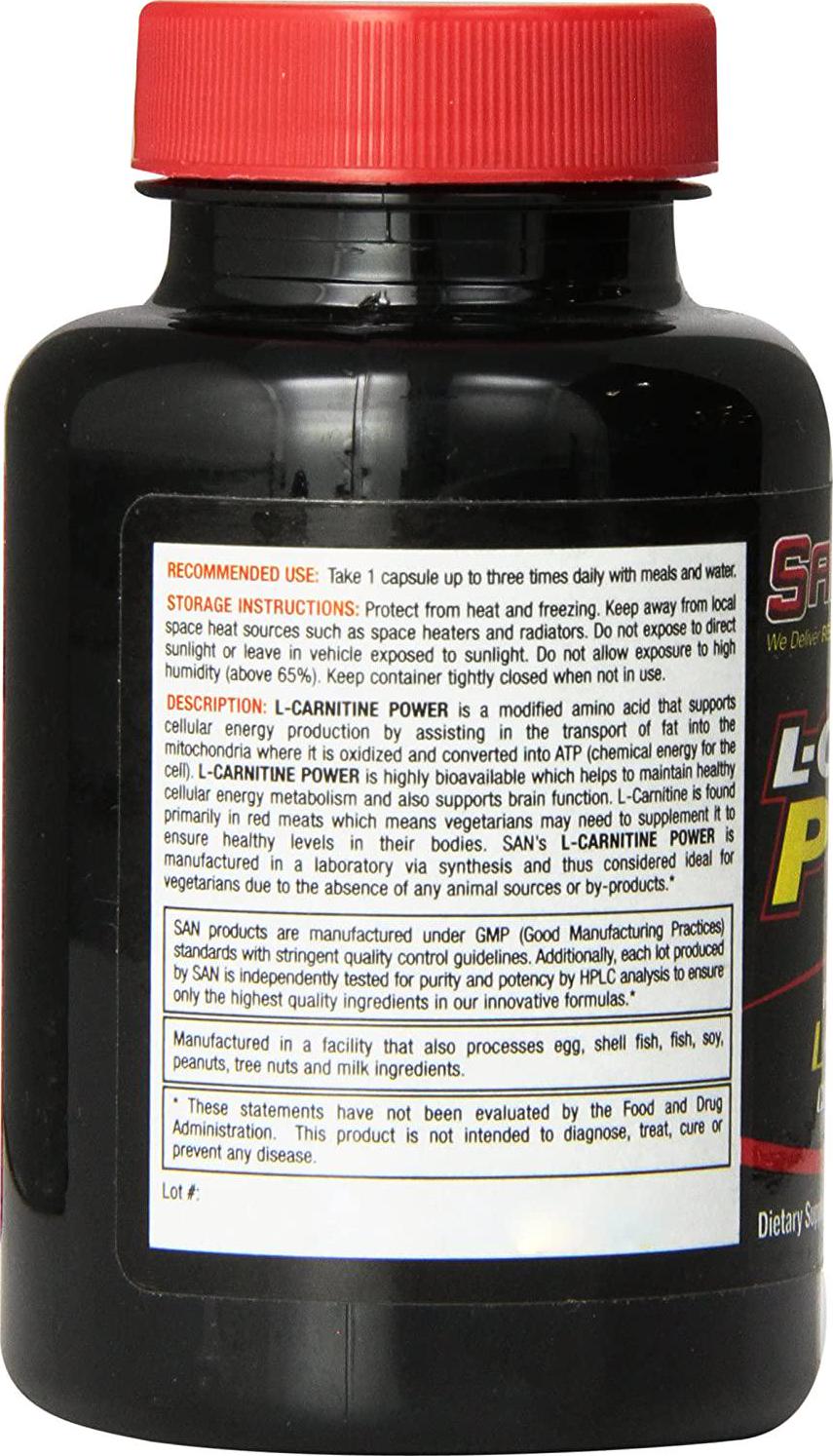 SAN Nutrition SAN L-Carnitine Power - 60 Capsules, 60 count