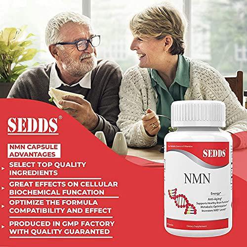 SEDDS NMN 300mg Per Serving (Beta Nicotinamide Mononucleotide) to Increase NAD+ Levels Riboside for Energy, Anti Aging, Brain Function Metabolic optimazation by SEDDS Supplements