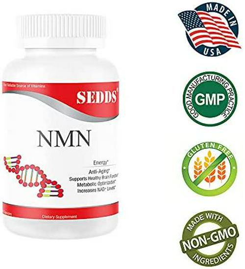 SEDDS NMN 300mg Per Serving (Beta Nicotinamide Mononucleotide) to Increase NAD+ Levels Riboside for Energy, Anti Aging, Brain Function Metabolic optimazation by SEDDS Supplements