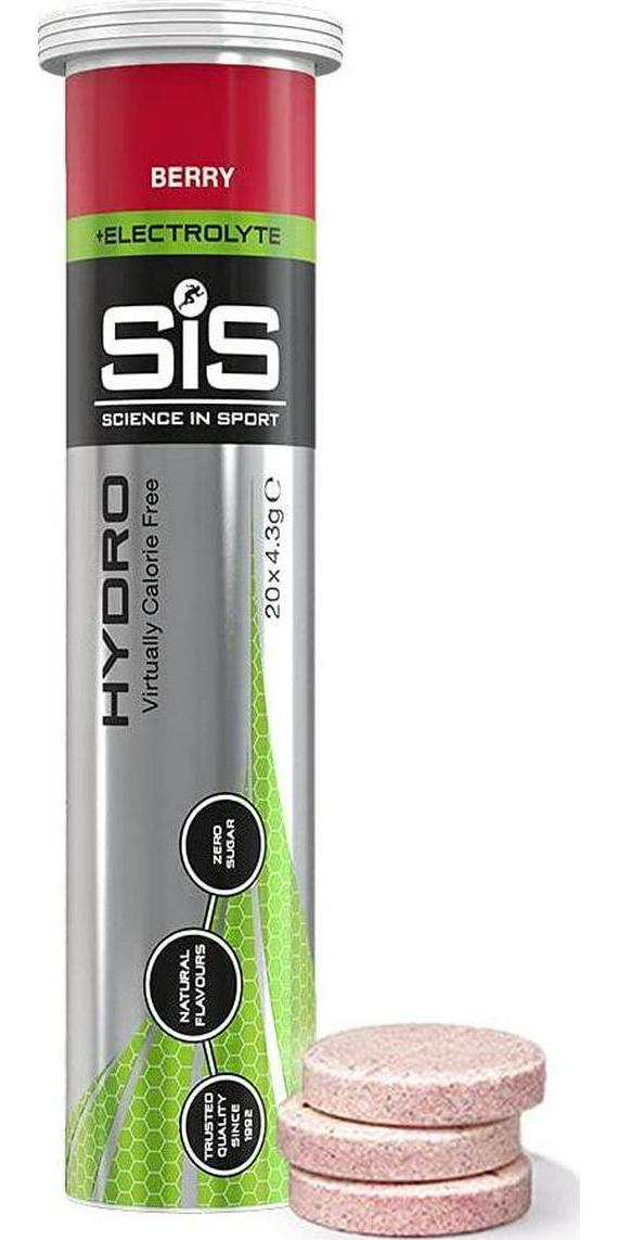 SIS Electrolyte Tablets, Science in Sport Carbonated Electrolyte Drink Tablets, On-The-Go Low Sugar Electrolytes, Hydrating Effervescent Tablets for Running, Cycling, Berry - 20 Tablets - 1 Pack