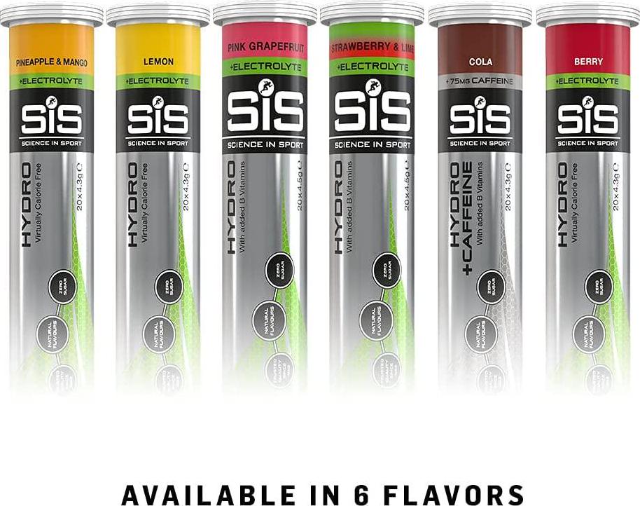 SIS Electrolyte Tablets, Science in Sport Carbonated Electrolyte Drink Tablets, On-The-Go Low Sugar Electrolytes, Hydrating Effervescent Tablets for Running, Cycling, Berry - 20 Tablets - 1 Pack