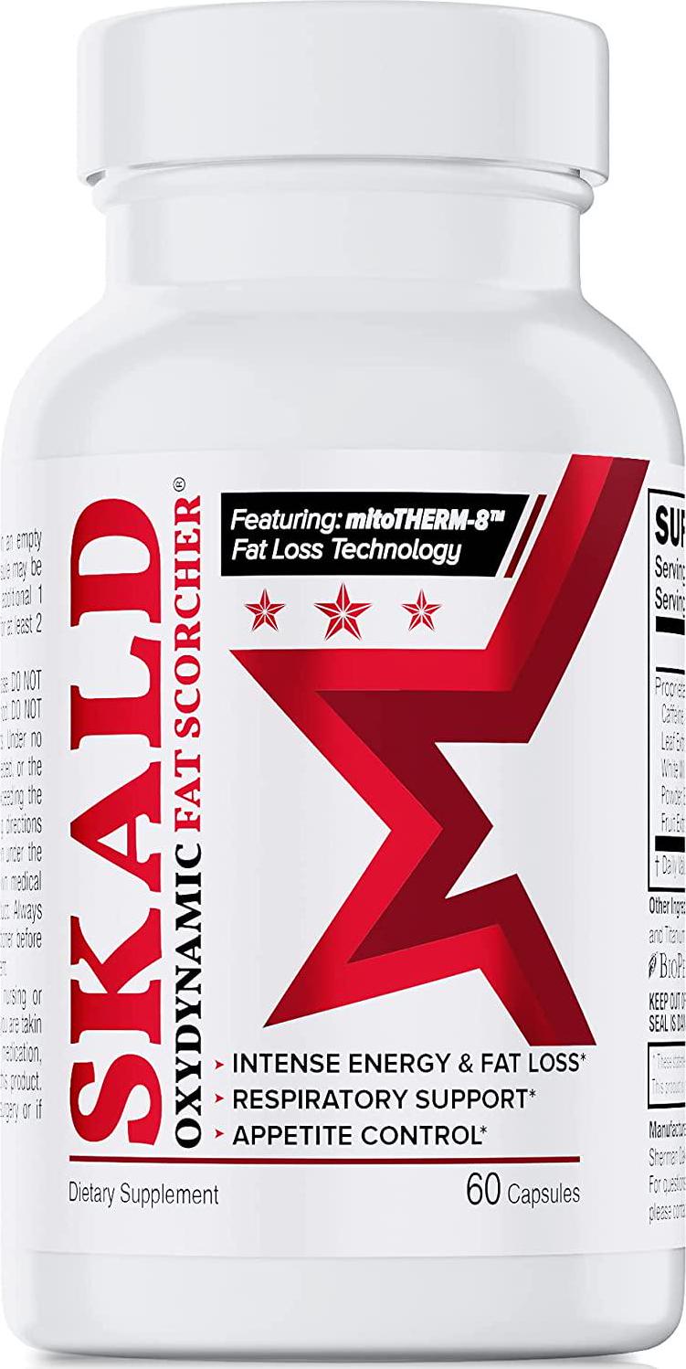 SKALD Thermogenic Fat Burner - Weight Loss Pills, Appetite Suppressant, Mood and Energy Booster with Respiratory Support - Premium Fat Burning Green Tea Extract, Juniper Berry Extract and More 60 caps