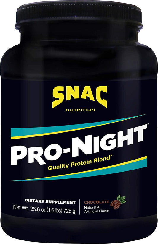 SNAC Pro-Night Quality Protein Blend for Nighttime Muscle Recovery, Chocolate