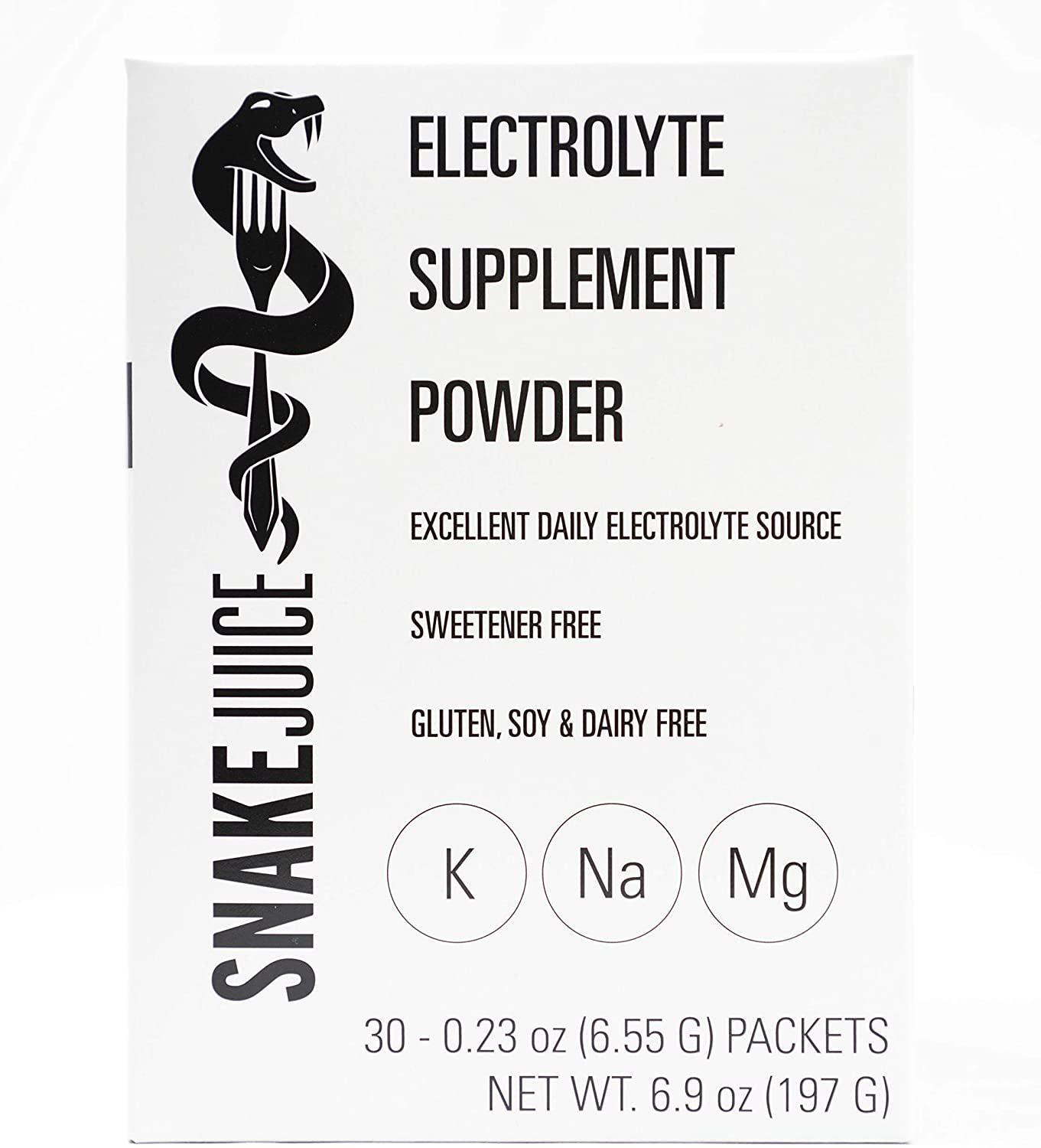 SNAKE Juice Keto Diet Electrolyte Powder, Unflavored, Fasting-Focused Supplement Beverage Mix, 30 Easy-Open Packets