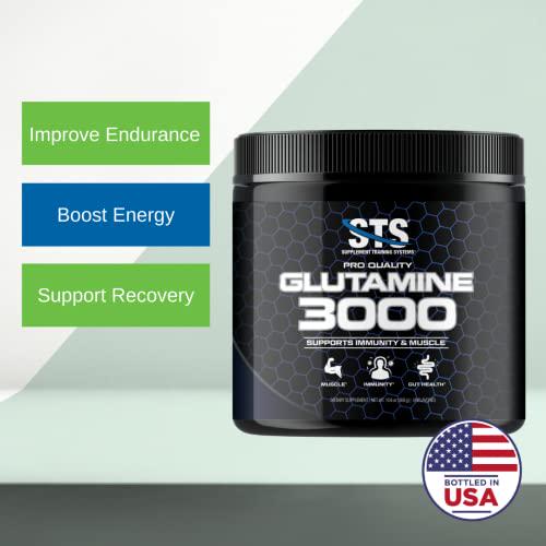 STS L-Glutamine 300 Grams 100% Pure, Amino Acid, Muscle Recovery and Gut Health - 60 Servings