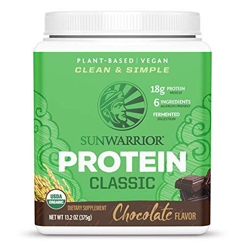 SUNWARRIOR Organic Classic Chocolate Protein, 375 GR