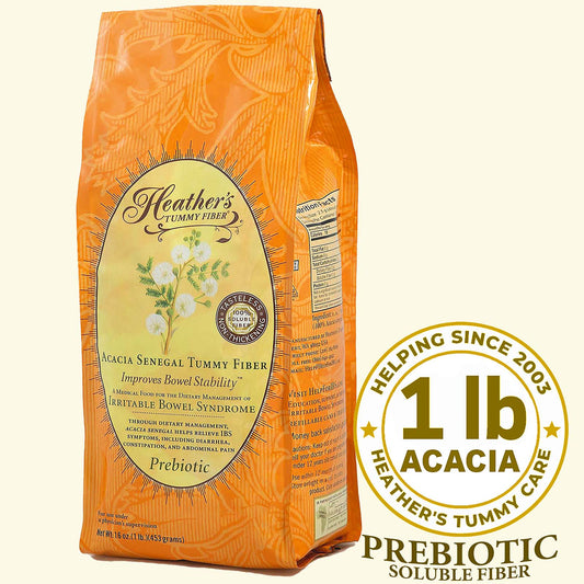 Heather's Tummy Fiber Organic Acacia Senegal for IBS, 16 Ounce Canister