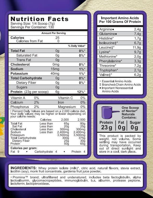 SYNTRAX Nectar Naturals, Native Grass-Fed Whey Protein Isolate, Refreshing Fruit-Juice Flavor, RBST-Free, All-Natural Formula, Mixes Instantly, Lactose and Gluten Free, Natural Orange, 2.0 Pounds, (SNNOR)