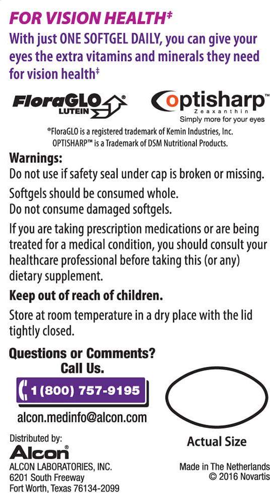 SYSTANE ICAPS Eye Vitamin and Mineral Supplement, Vision Health Formula, 30 Softgels