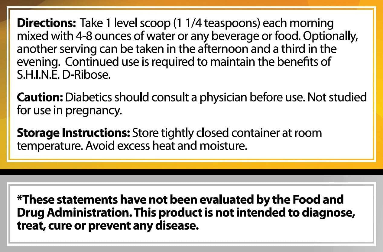 S.H.I.N.E.Â D-Ribose with Bioenergy RiboseÂ 9.9 oz (280 g)