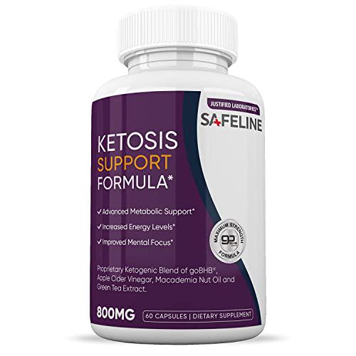 Safeline Keto Pills Ketogenic Supplement Includes goBHB Apple Cider Vinegar Macadamia Nut Oil and Green Tea Advanced Ketosis Support for Men Women 60 Capsules