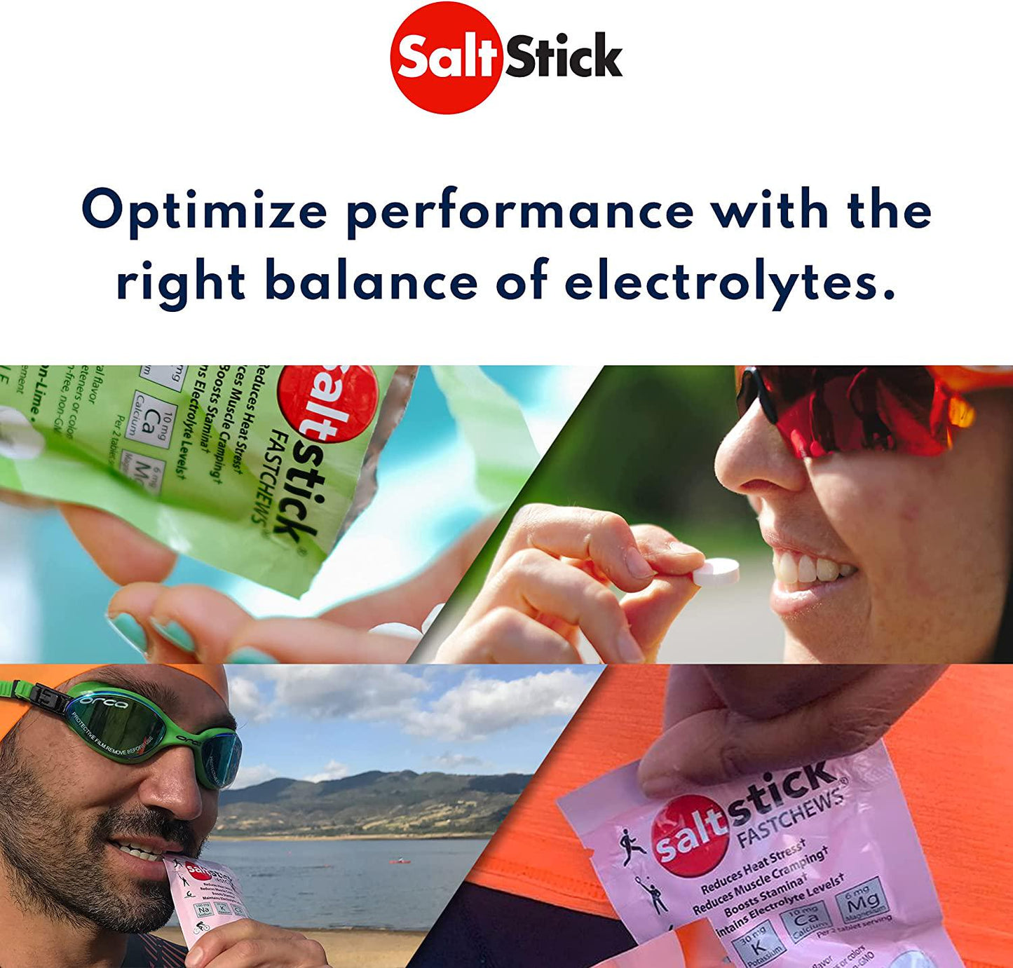SaltStick FastChews, Electrolyte Replacement Tablets for Rehydration, Exercise, Hiking and Sports Recovery, 12 Packets of 10 FastChews Tablets, Orange