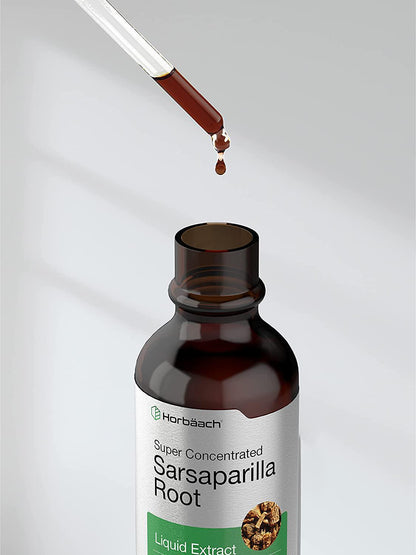 Sarsaparilla Root Liquid Extract | 2 fl oz | Alcohol Free | Vegetarian, Non-GMO and Gluten Free | by Horbaach