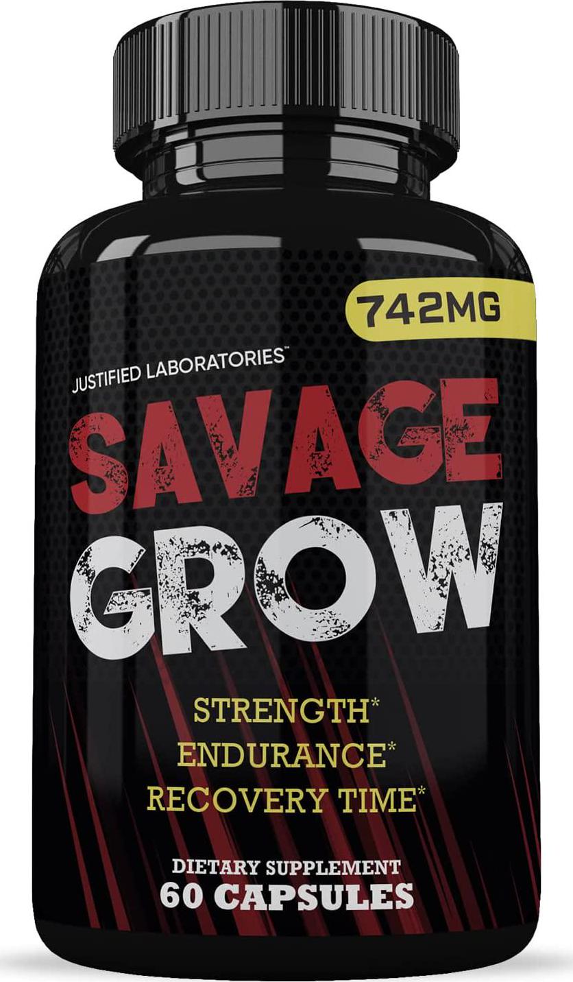 Savage Grow 742MG All Natural Advanced Men's Health Formula 60 Capsules