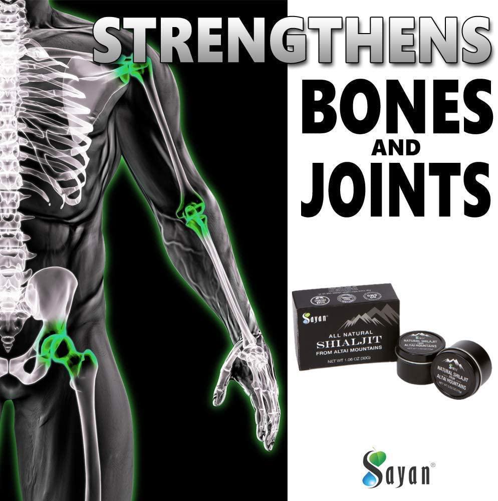 Sayan Pure Authentic Altai Shilajit Organic Fulvic Acid Supplement And Trace Minerals For Detox, Immune + Energy Support Genuine, High Efficacy Resin For Women And Men, 4 Month Supply