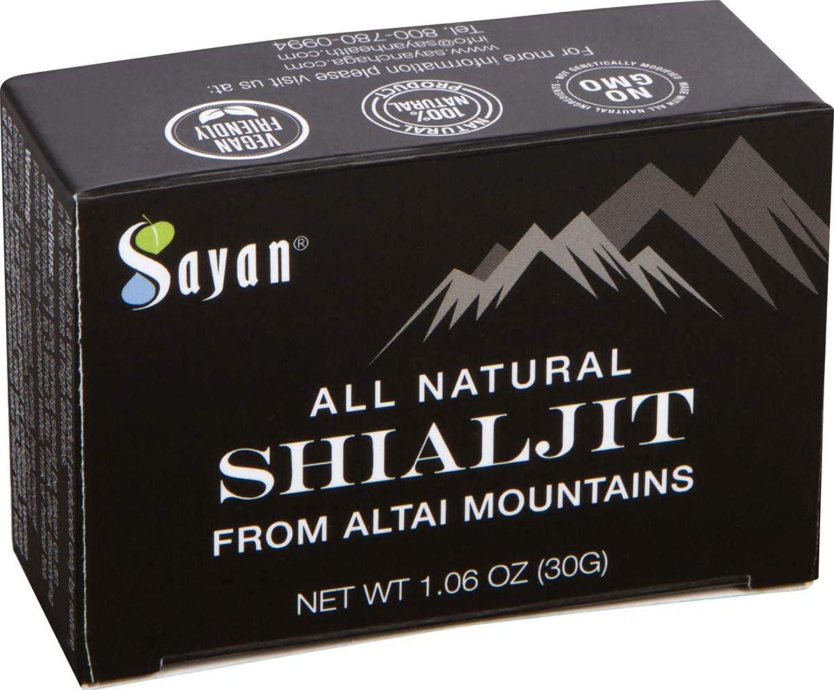 Sayan Pure Authentic Altai Shilajit Organic Fulvic Acid Supplement And Trace Minerals For Detox, Immune + Energy Support Genuine, High Efficacy Resin For Women And Men, 4 Month Supply