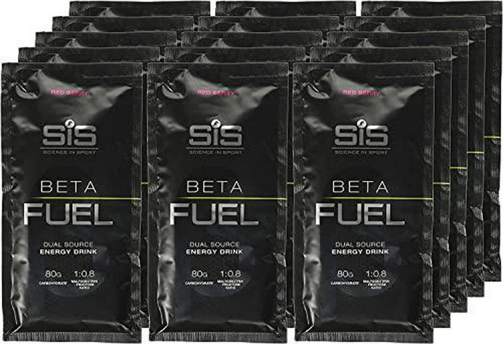 Science in Sport | Beta Fuel | Red Berry| Dual Source Energy Drink | 80g Carbohydrate | Scientifically Superior Fuel | Cycling, Running, Swimming and Endurance Sports | 15 x 82g Sachets